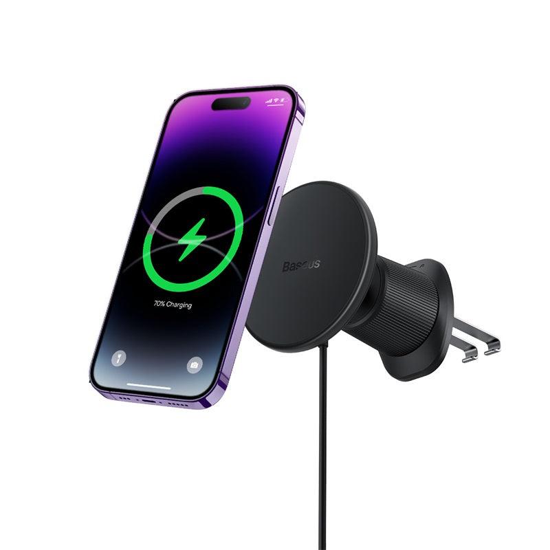 Gripzy™ ChargeMag Pro – Magnetic Wireless Charging Car Mount (Fast Charge 15W)
