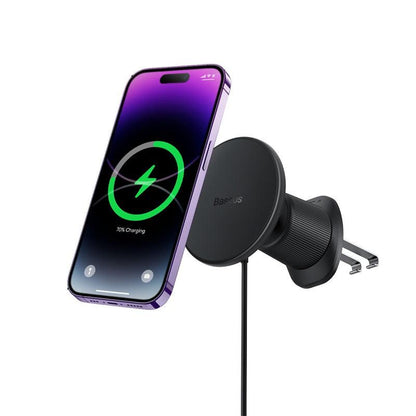 Gripzy™ ChargeMag Pro – Magnetic Wireless Charging Car Mount (Fast Charge 15W)