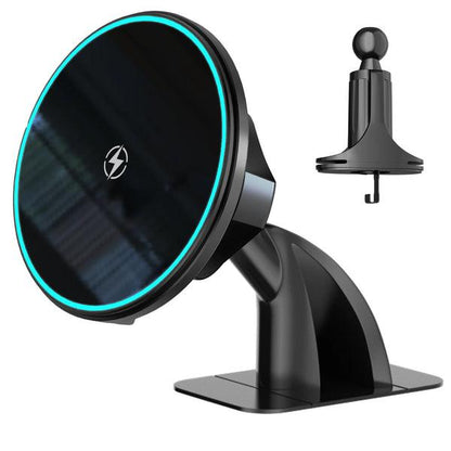 Gripzy™ ChargeMag Pro – Magnetic Wireless Charging Car Mount (Fast Charge 15W)